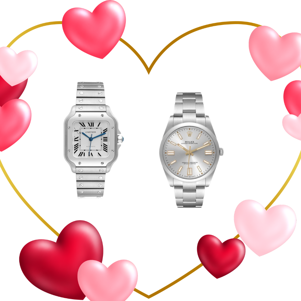 PACK couple Rolex Oyster Perpetual 36 et cartier santos 41mm