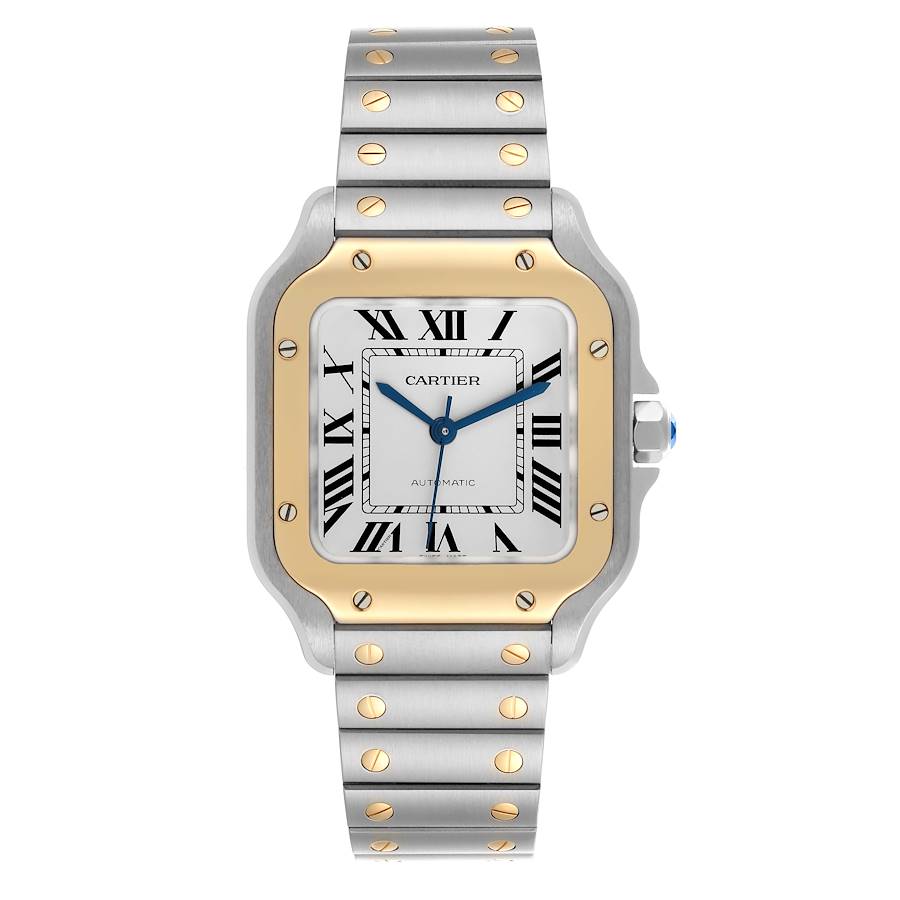 Pack couple Bvlgari Serpenti Silver white sertie et Cartier santos